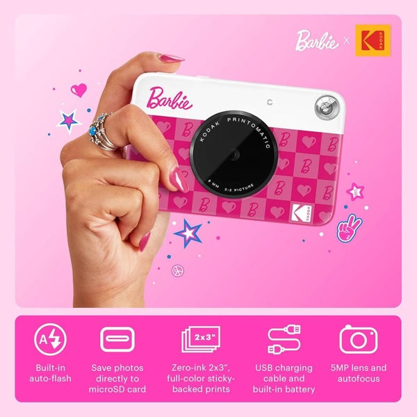 Kodak Barbie Portatile 5MP Stampa Foto 2x3” Autoadesive Kodak Barbie Portatile 5MP Stampa Foto 2x3” Autoadesive